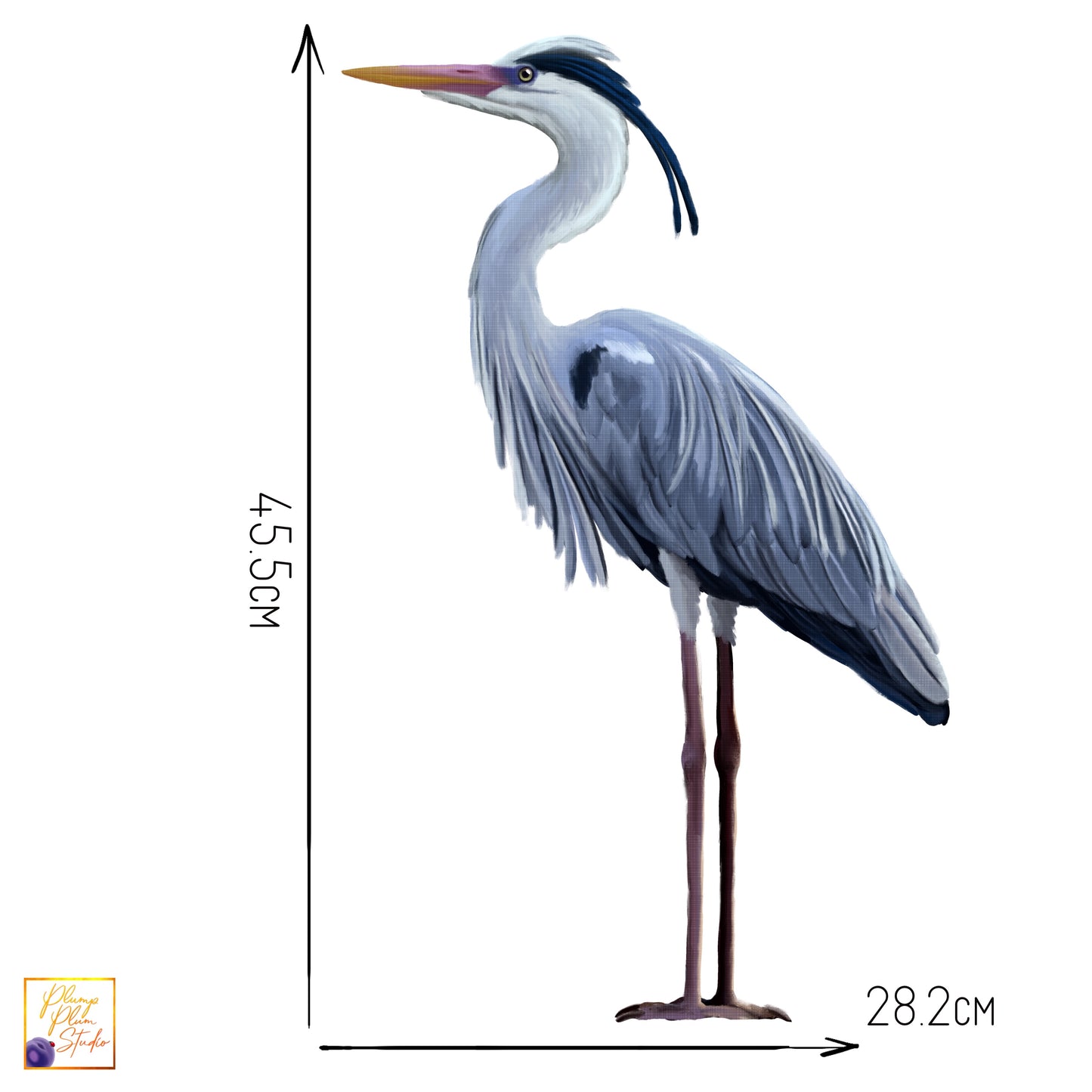Great Blue Heron decal, indoor/outdoor Bird lover gift, removable vinyl decal, ocean bird sticker, light switch decal, luxury textured vinyl