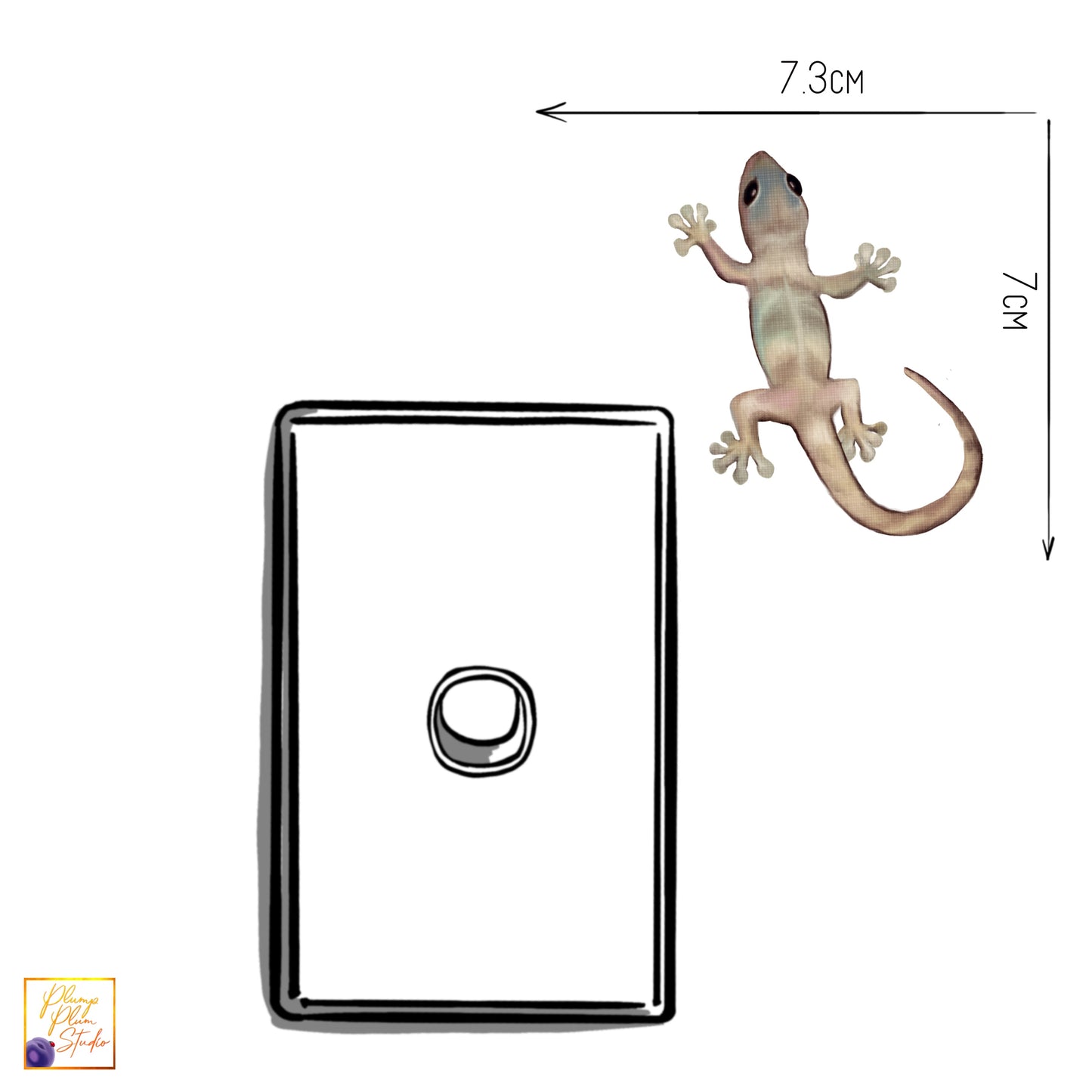 Cute Gecko Lizard decal, gecko sticker, illustrated gecko, wall/car vinyl lizard decal, nature lover gift, textured
