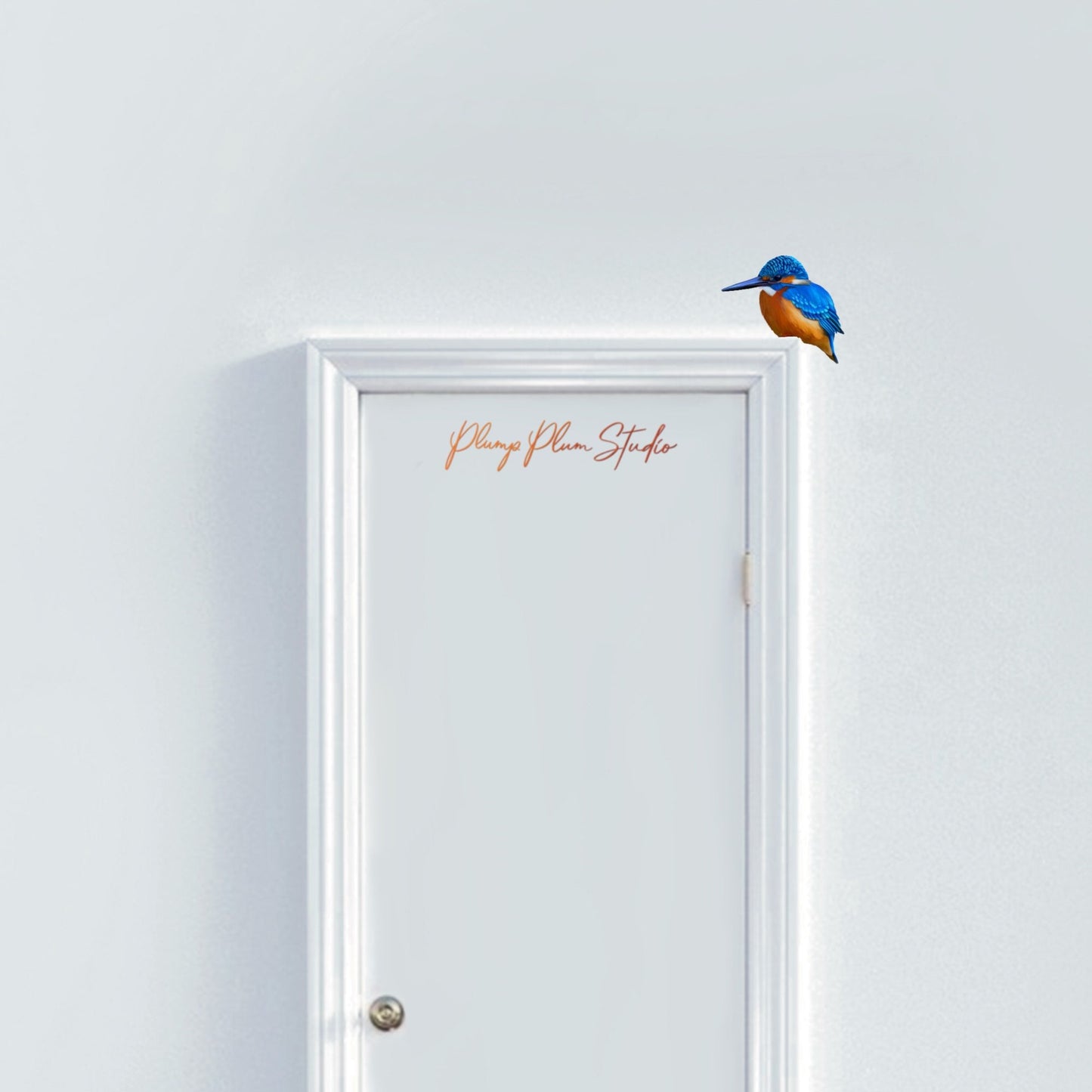 Common Kingfisher decal, bird wall sticker, Kingfisher bird sticker, light switch decal, indoor/outdoor textured vinyl bird decal, car decal