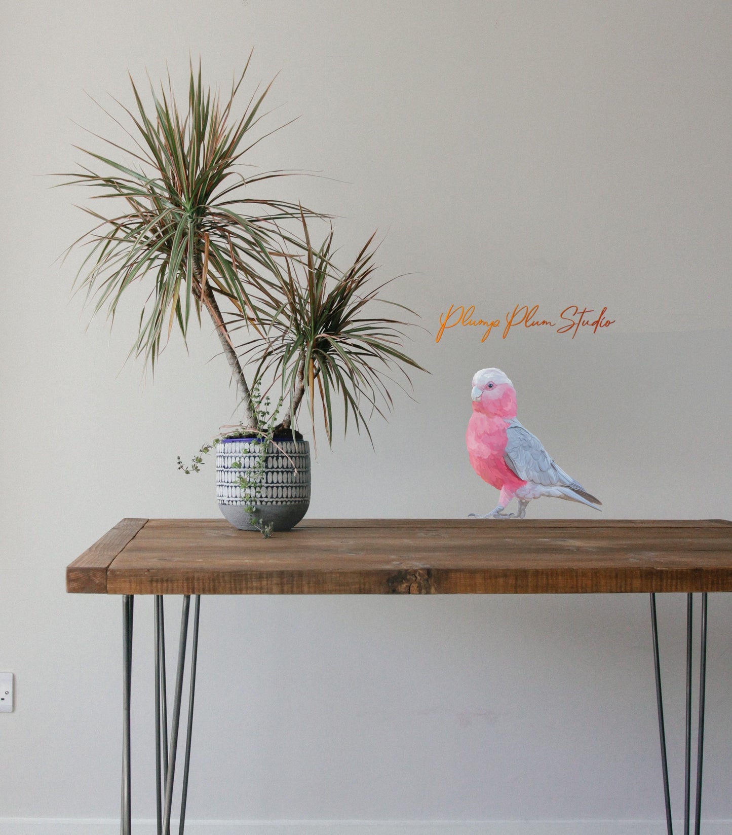 Aussie Pink Galah decal, Pink parrot sticker, Australian galah, indoor/outdoor textured vinyl, Bird lovers gift, Australian wildlife decor