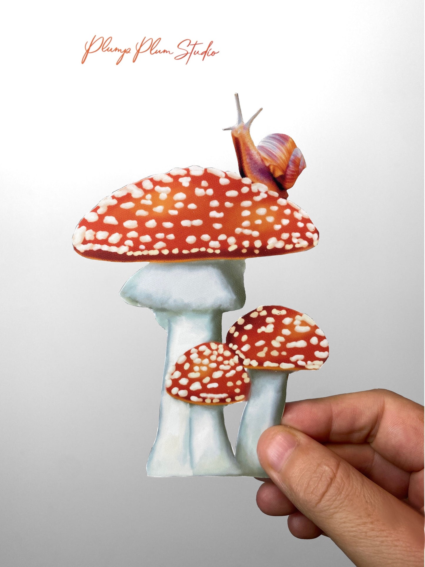 Cute fairy garden Red/white Mushroom decal, Fly Agaric Mushroom sticker, Fly Amanita, indoor/outdoor repositionable quality vinyl, car decal