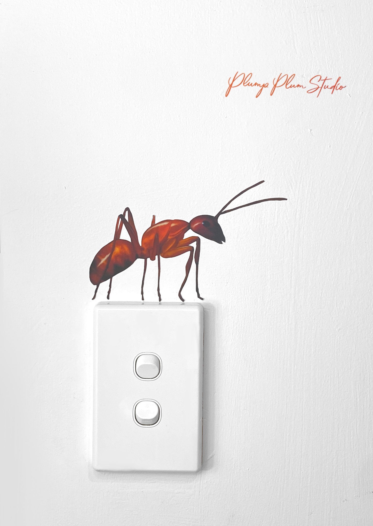 Realistic ant decal, indoor/outdoor vinyl ant sticker, unique cute little brown ant, nature lover gift, light switch, luxury vinyl car decal