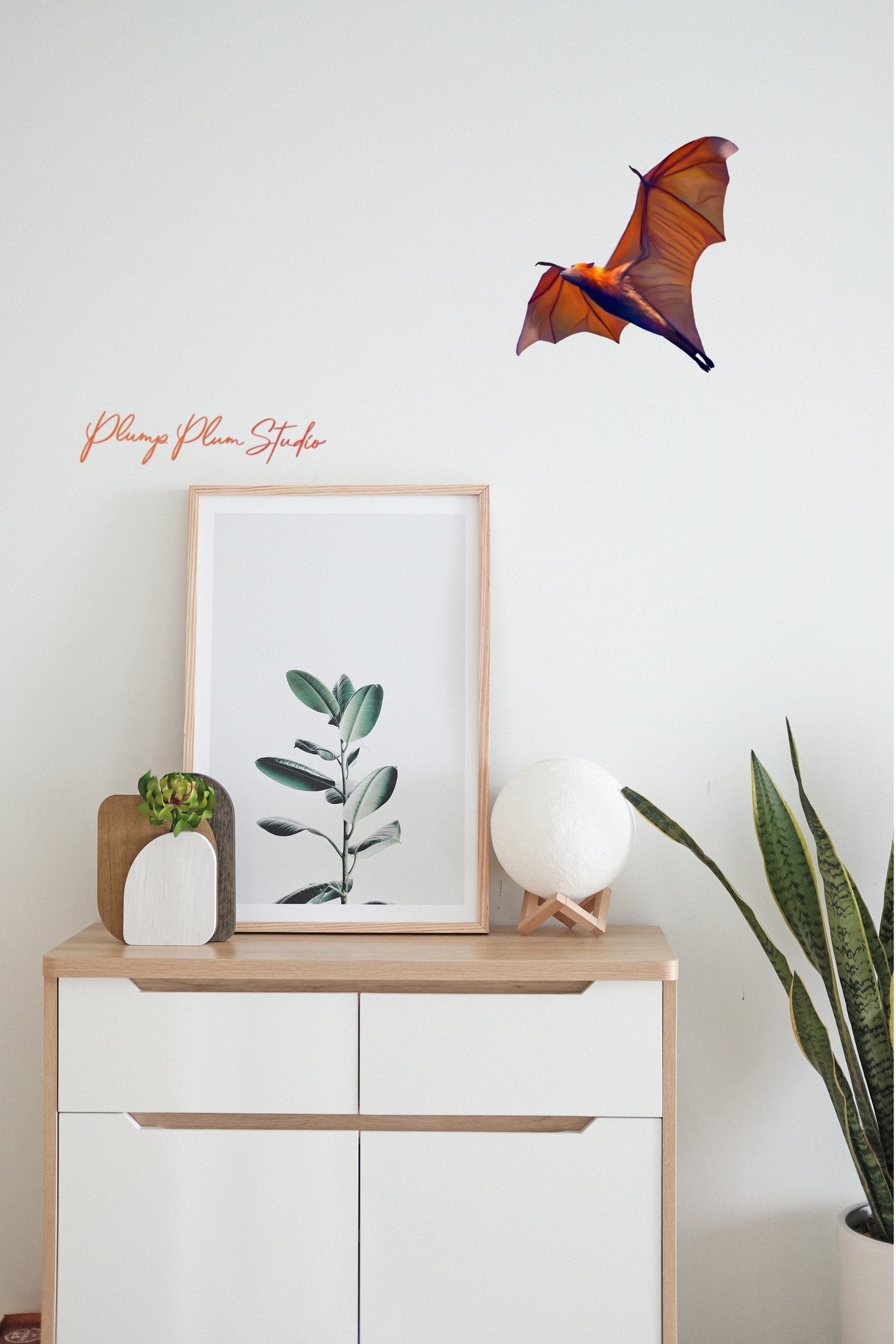 Flying Fruit bat, Flying Fox decal, Australian Fruit bat, Nature lover gift, Flying bat vinyl sticker, peel/stick, reusable vinyl wall decal