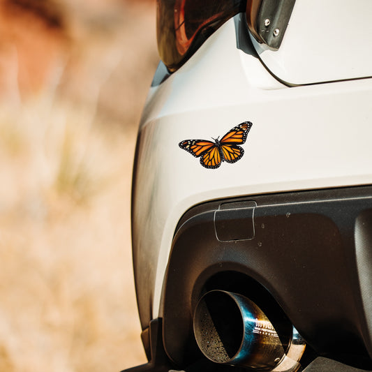 Monarch Butterfly decal, Butterfly sticker, illustrated orange butterfly, wall/car vinyl butterfly decal, nature lover gift, fabric textured